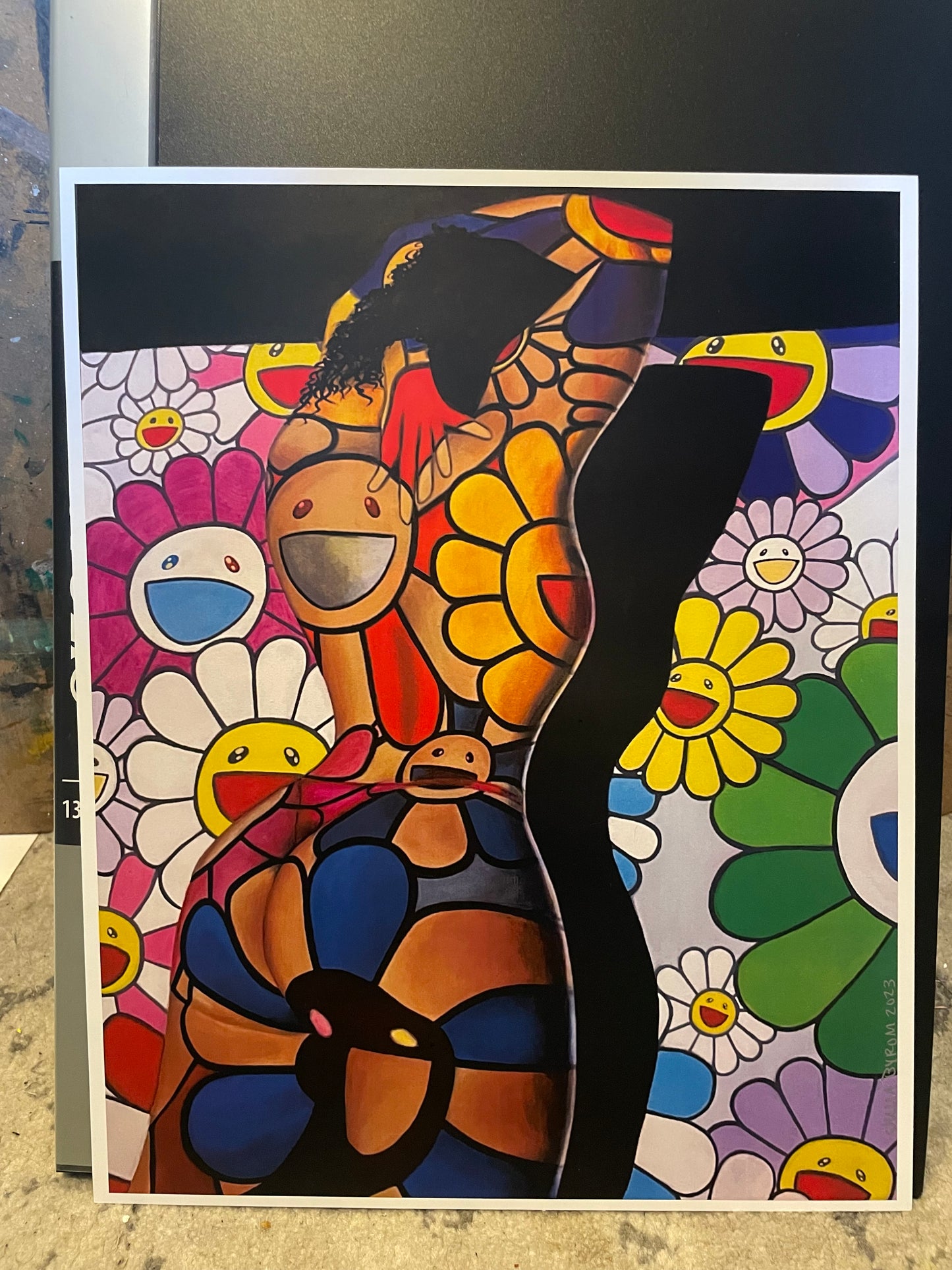 “Happy Flower Faces” Print 13x16 in