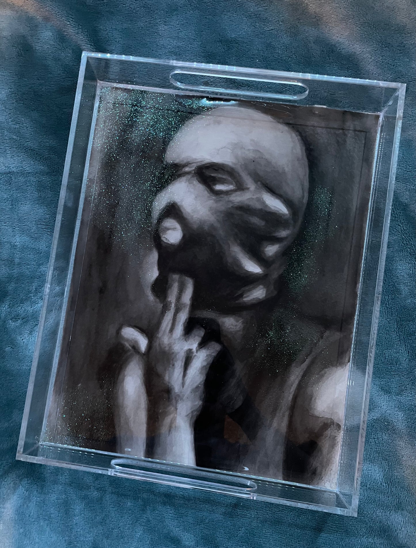 “The Emotional” Original Painting Epoxy Tray
