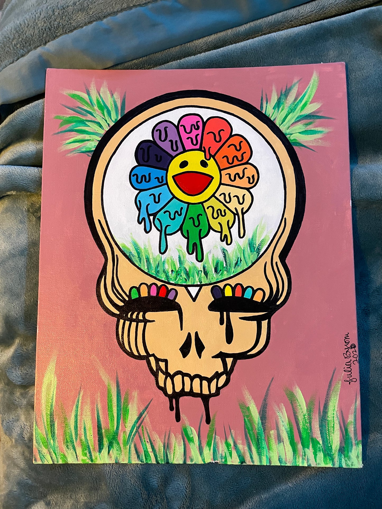 Grateful Dead x Murakami Stealie Original Painting