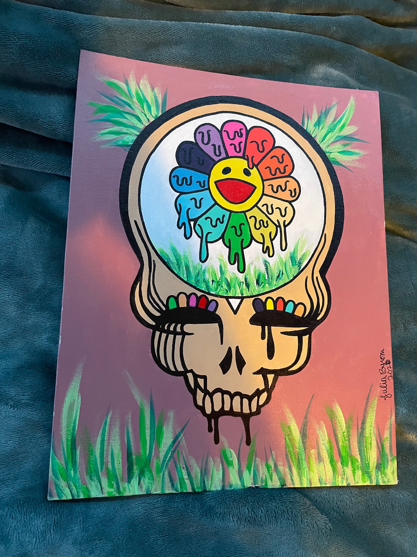 Grateful Dead x Murakami Stealie Original Painting