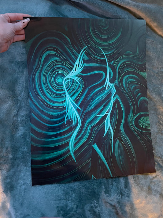 Malachite Lady Print