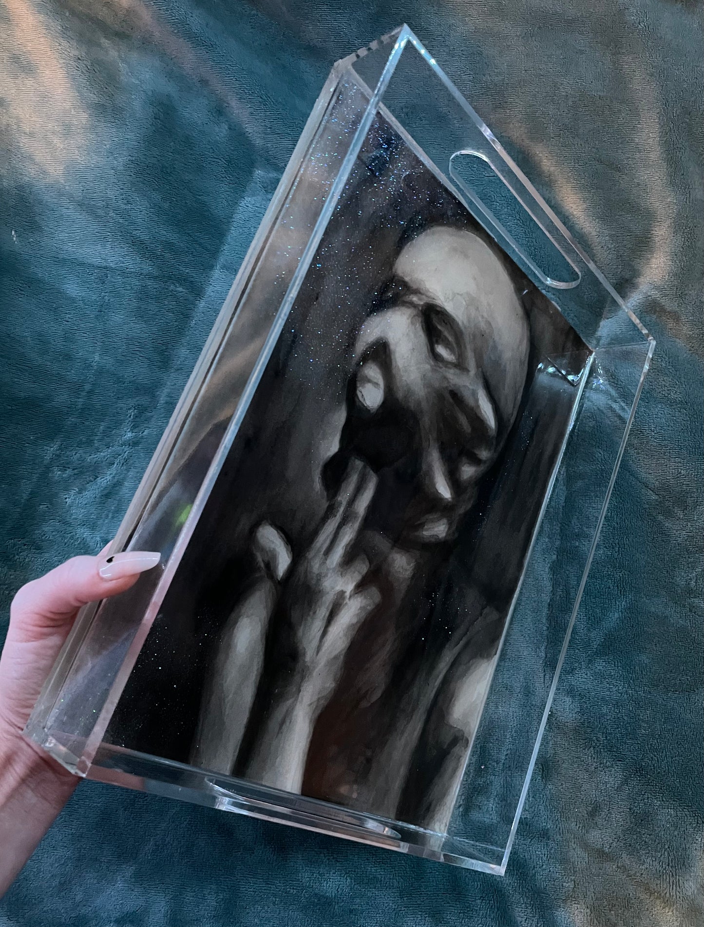 “The Emotional” Original Painting Epoxy Tray